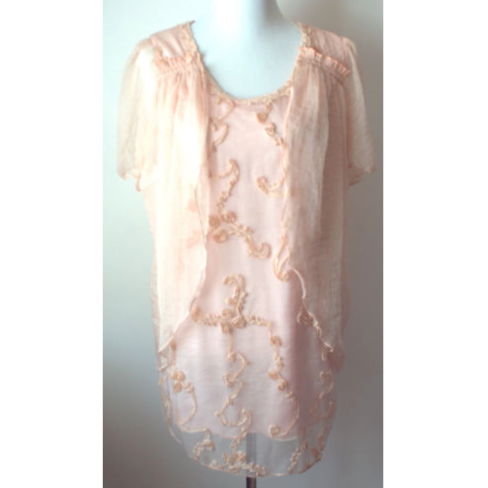 PRETTY ANGEL timeless elegant peach dress tunic